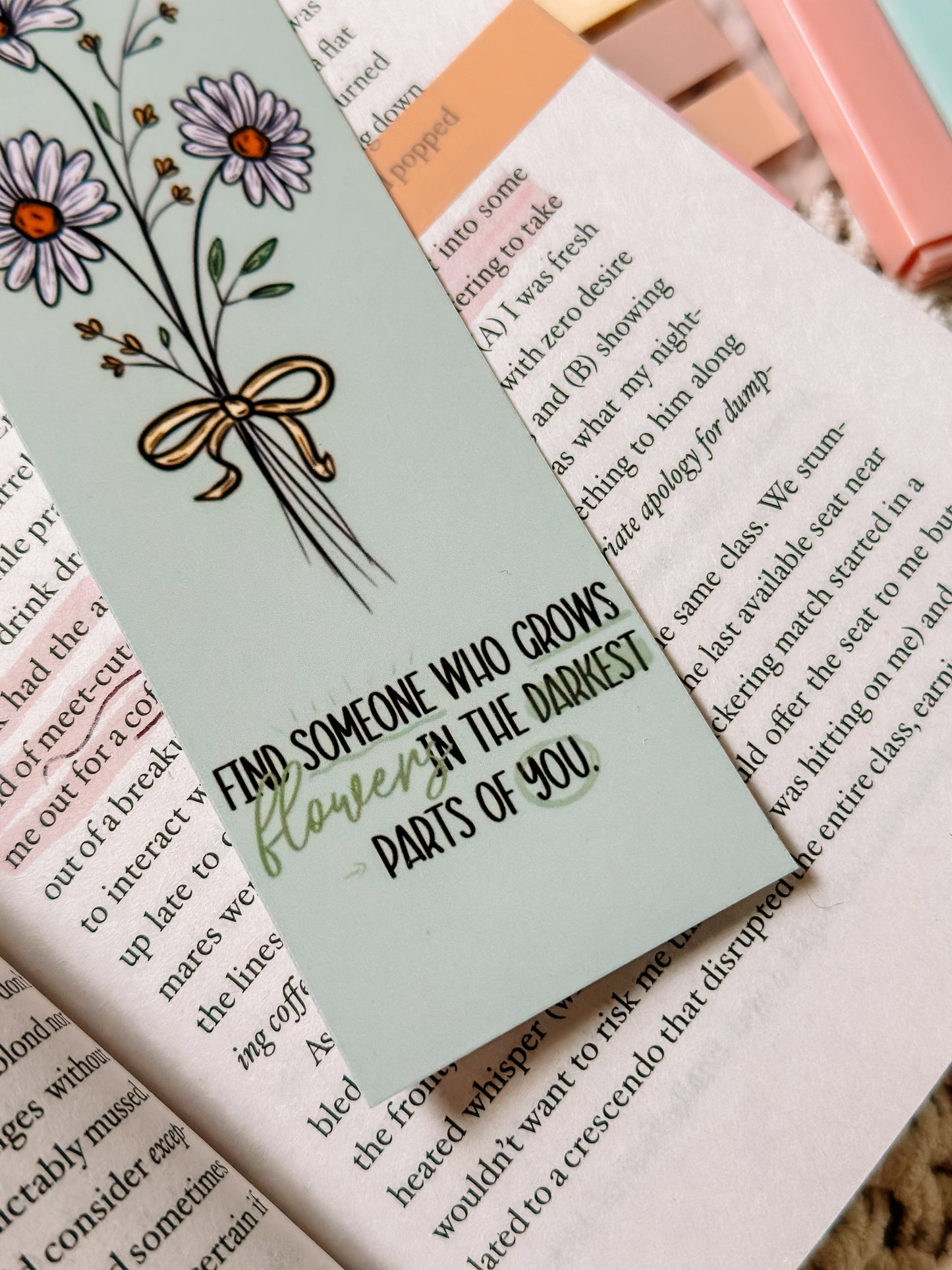 Grows Flowers - Laminated Bookmark