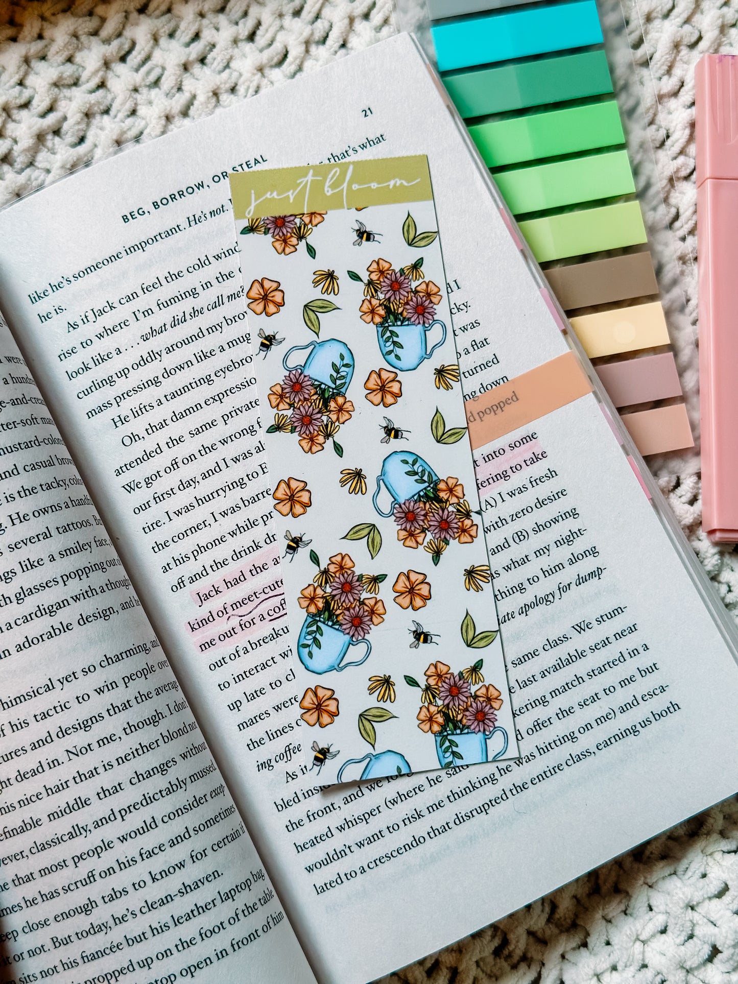 Just Bloom - Laminated Bookmark