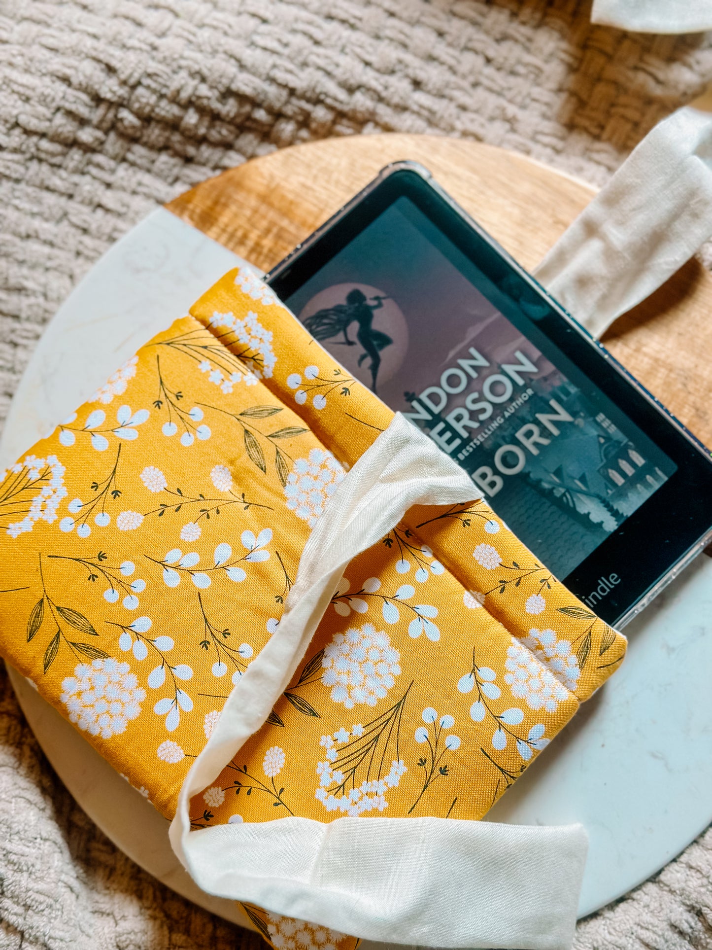 Yellow Floral Kindle Sleeve
