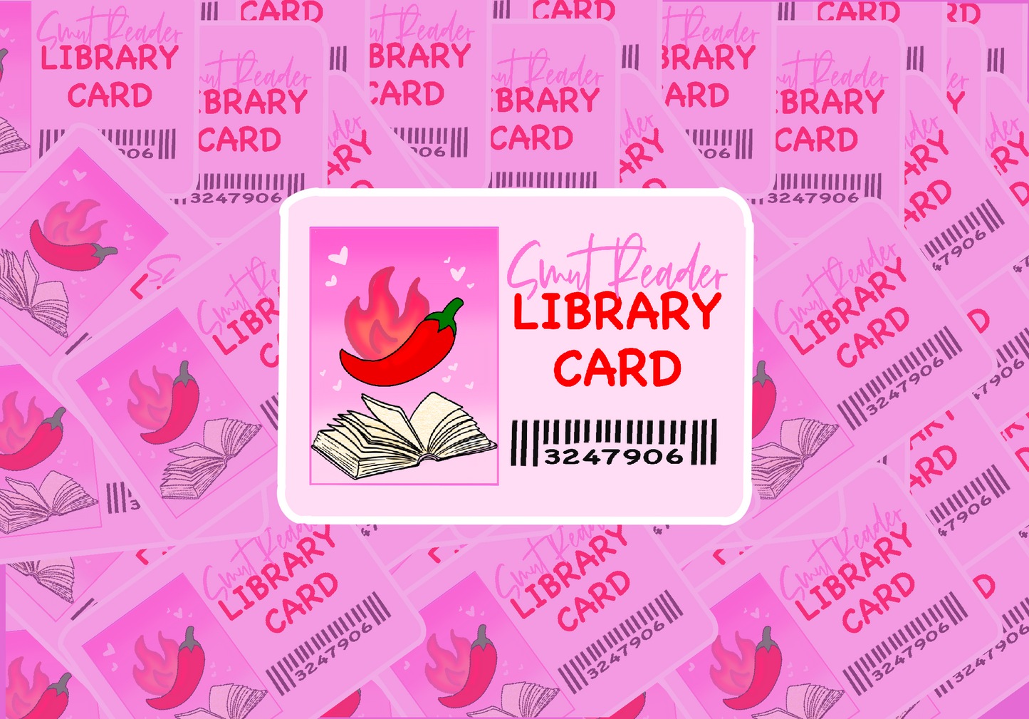 Smut Reader Library Card Sticker