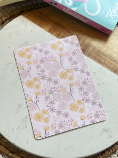 Pink & Yellow Florals Laminated Kindle Insert