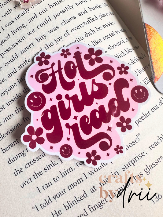 Hot Girls Read Sticker