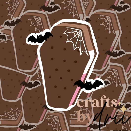 Coffin Icecream sandwich  Sticker