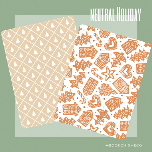 Neutral Holiday Kindle Cardstock Inserts