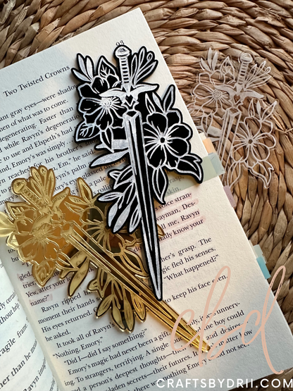 Dagger Floral Bookmark